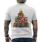 Christmas Cute Dachshund Christmas Tree Dog T-Shirt mit Rückendruck