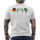 German Brazil Flag T-Shirt mit Rückendruck