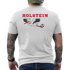 Holstein Stolle Football Kicken Fan Kiel Stadium Blue Blue T-Shirt mit Rückendruck