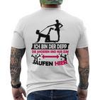 Ich Bin Der Depp Jga Poltern Team Groom Pink T-Shirt mit Rückendruck