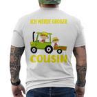 Ich Werde Großer Cousin Bauer Bald Großer Cousin German T-Shirt mit Rückendruck