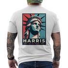 Kamala Harris 2024 Freiheitsstatue Repräsentiert Freiheit 2024 T-Shirt mit Rückendruck