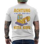 Kinder Ich Bin Jetzt Ein Kita T-Shirt mit Rückendruck