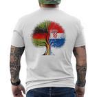 Kroatien Deutschland Flagge Baum Croatian German T-Shirt mit Rückendruck