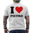 I Love Pietro T-Shirt mit Rückendruck