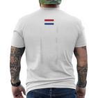 Mark De Bier Holland Niederlande Sauf Trikot Orange T-Shirt mit Rückendruck