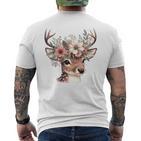 Reh Damen Reh Kostüm Kinder Carnival Reindeer T-Shirt mit Rückendruck