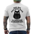 Retro Geh Mir Aus Dem Weg Du Unnötiger Sozialkontakt Geh Mir Aus T-Shirt mit Rückendruck