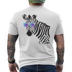 Sunglasses Zebra Hipster Zebra T-Shirt mit Rückendruck