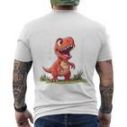 T-Rex 3Rd Birthday Dinosaur Ich Bin Schon 3 Jahre Alt T-Shirt mit Rückendruck