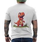 T-Rex 5Th Birthday Dino Ich Bin Schon 5 Jahre Alt German Langu T-Shirt mit Rückendruck