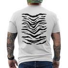 Tiger Costume Pattern Tiger Costume Tiger Pattern Animal Costume Orange T-Shirt mit Rückendruck