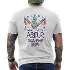 Unicorn Abitur Geschafft 2024 T-Shirt mit Rückendruck