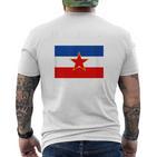 Vintage Eks Yugoslavia Yugoslavia Flag Ex T-Shirt mit Rückendruck