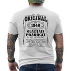 Vintage Original 1946 Geboren Jahrgang 1946 T-Shirt mit Rückendruck