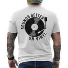 Vinyl Record Dj Record Retro Gray T-Shirt mit Rückendruck