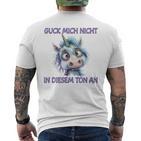 Zerzaustes Einhorn T-Shirt mit Rückendruck