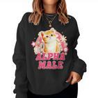 Alpha Male Cat Kitten For Women Sweatshirt Frauen