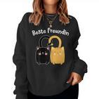 Best Friend Bff Cats Partner Look Girls Nager Sweatshirt Frauen