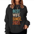 Best Wife Since 2023 1 Hochzeitstag 1 Jahr Sweatshirt Frauen