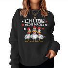 Chicken Ich Liebe Meine Mäds Ich Liebe Meine Mäds Sweatshirt Frauen