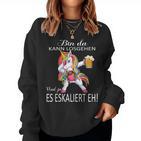 Dabbing Unicorn Es Escaliert Eh Women's Costume Unicorn Sweatshirt Frauen