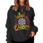 Dart Spielerin Dart Queen Lustiges Dart Spielen Frauen Sweatshirt Frauen