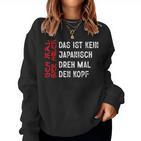 Das Ist Kein Japanisch Sauf Beer Drinker Sweatshirt Frauen