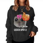 Delicious Spritzi X Sad Hamster Meme Girl Hallöchen Aperölchen Sweatshirt Frauen