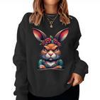 Easter Bunny Angry Bunny Rabbit Animal Sweatshirt Frauen