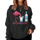 Es Escaliert Eh Flamingo & Ouzo Sweatshirt Frauen