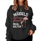 Girls Egal Was Passed Pegel Halten Flamingo Jga Party S Sweatshirt Frauen