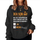 Ich Bin 66 Jahre Adult Birthday S Sweatshirt Frauen