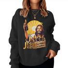 Jesus Kistus Beer God Sweatshirt Frauen