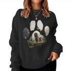 Leonberger Bergpfote With Dog Mum And Dad Sweatshirt Frauen