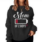 Mamaon Zwei Jungs Empty Battery 2 Sons Sweatshirt Frauen