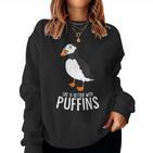 Nur Ein Mädchen Das Puffin Liebt Puffin Parrot Sweatshirt Frauen