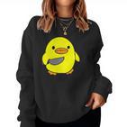 Psycho Duck Killer Duck Crazy Duck Sweatshirt Frauen