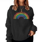 Rainbow Intage Retro 80S Style Girls S Sweatshirt Frauen