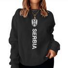 Serbia & Women's Serbia With Serbia Flag S Sweatshirt Frauen