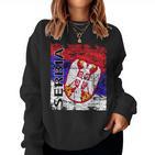 Serbia Serbia Coat Of Arms Flag & Women's Serbia Sweatshirt Frauen