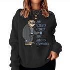 Sloth Saying Zum Schlafgeboren Zum Arbeiten Gezwungen Sweatshirt Frauen