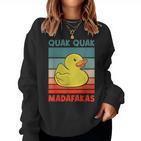 Vintage Quak Quak Madafakas Duck Sweatshirt Frauen