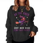 Women's From 250 KmH Zzug Mein Besen Nach Rechts Witches Saying Sweatshirt Frauen