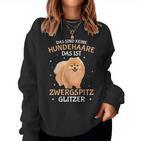 Zwergspitz Glitter Pomeranian Dog Woman Sweatshirt Frauen