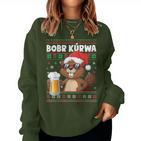 Bob Kurwa X Xmas Beer Flannelette Christmas Beer Sweatshirt Frauen