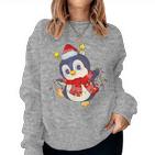 Christmas Children Penguin Christmas Xmas Sweatshirt Frauen