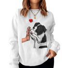 Border Collie Love Dogs Mama Female Sweatshirt Frauen