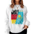 Kazakhstan Germany Flag Children Kazakh Sweatshirt Frauen