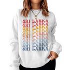 Sri Lanka Groovy Retro Sri Lanka Sweatshirt Frauen